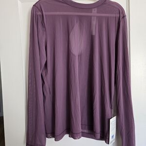 Lululemon Women's Sheer Purple Long Sleeve Shirt